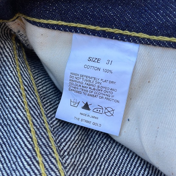 NWOT The Strike Gold Indigo Denim Jeans - Picture 7 of 9